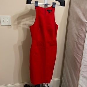 Red sleeveless Straight Dress size 4 by Banana Republic